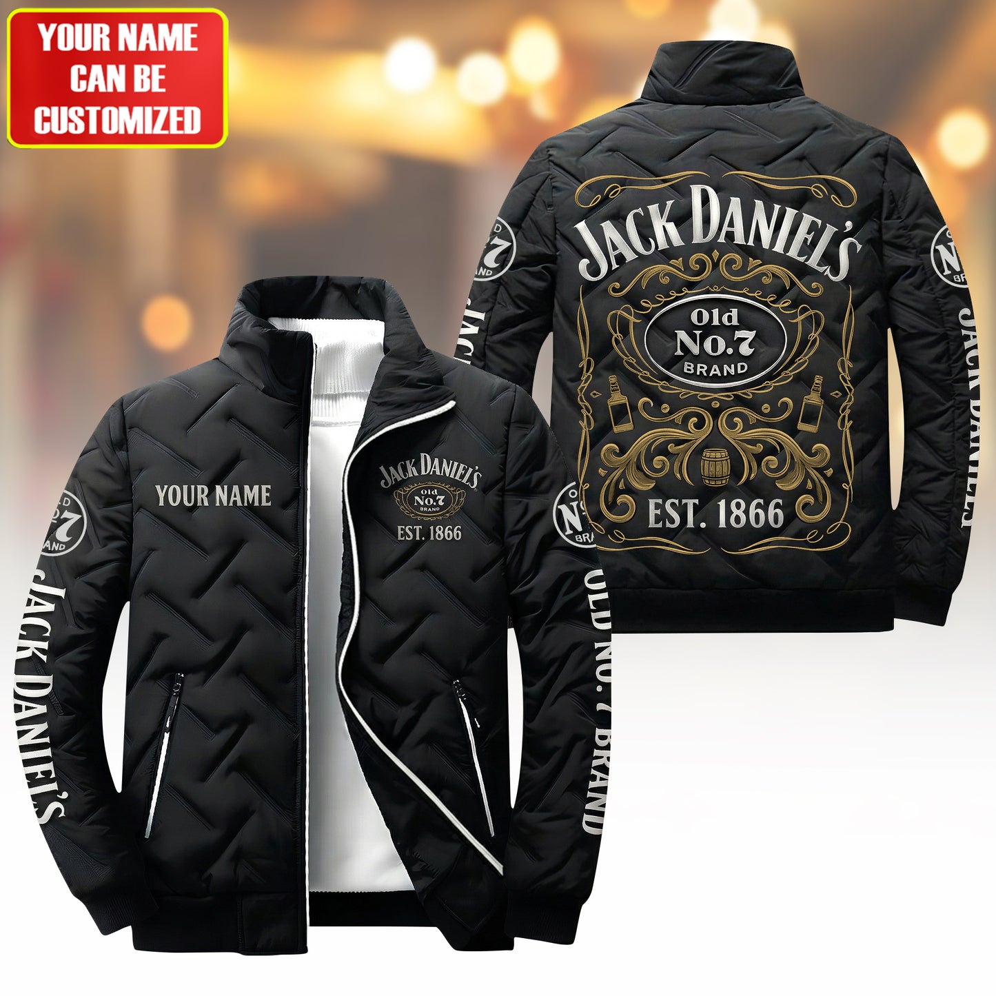 Personalized Jack Dani Old No.7 Brand Puffer Jacket V2
