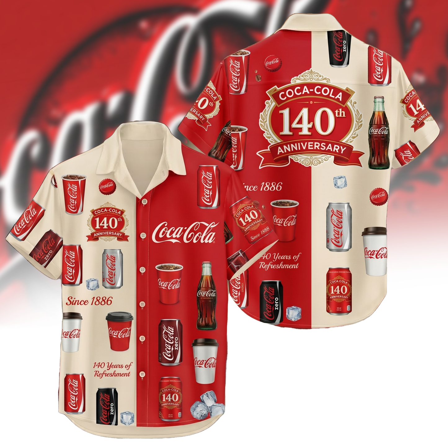 Cola 140th Anniversary Hawaii Shirt Beach Short V7