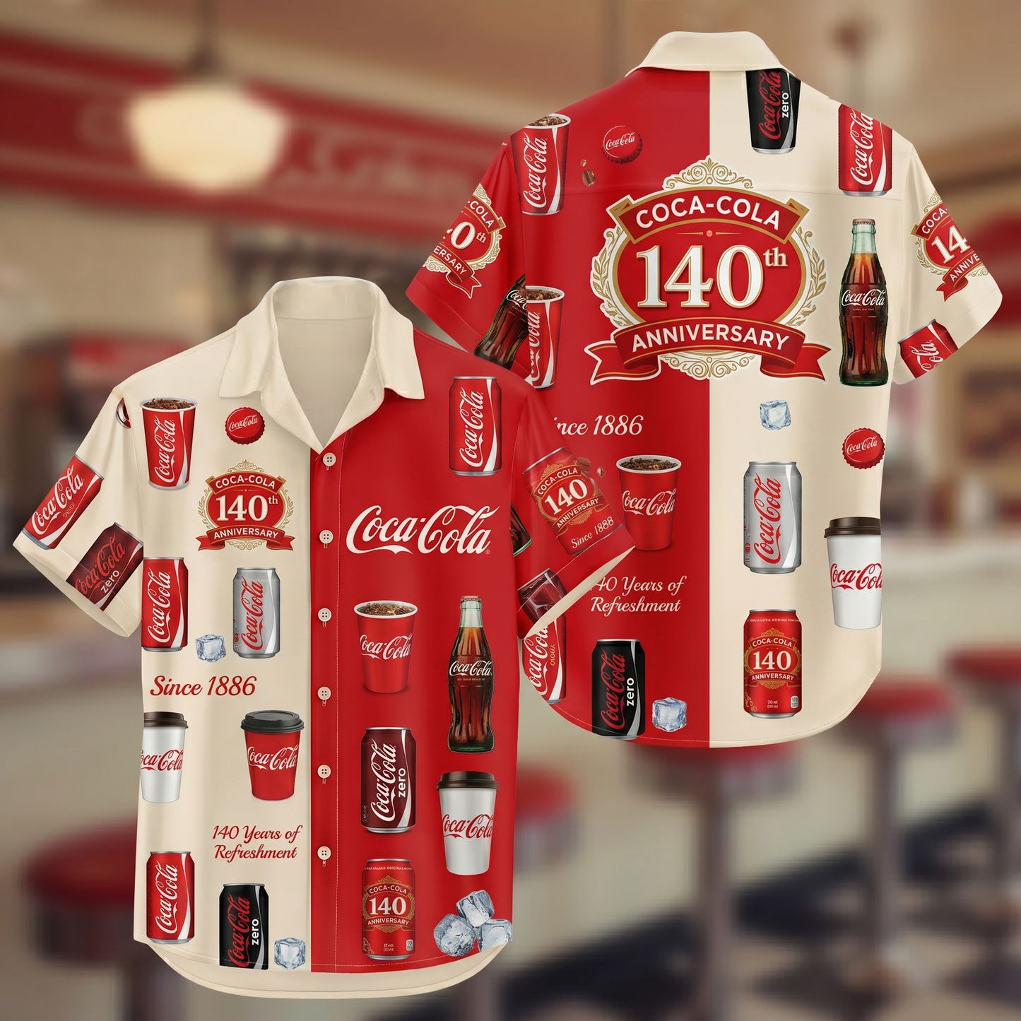 Cola 140th Anniversary Hawaii Shirt Beach Short V7