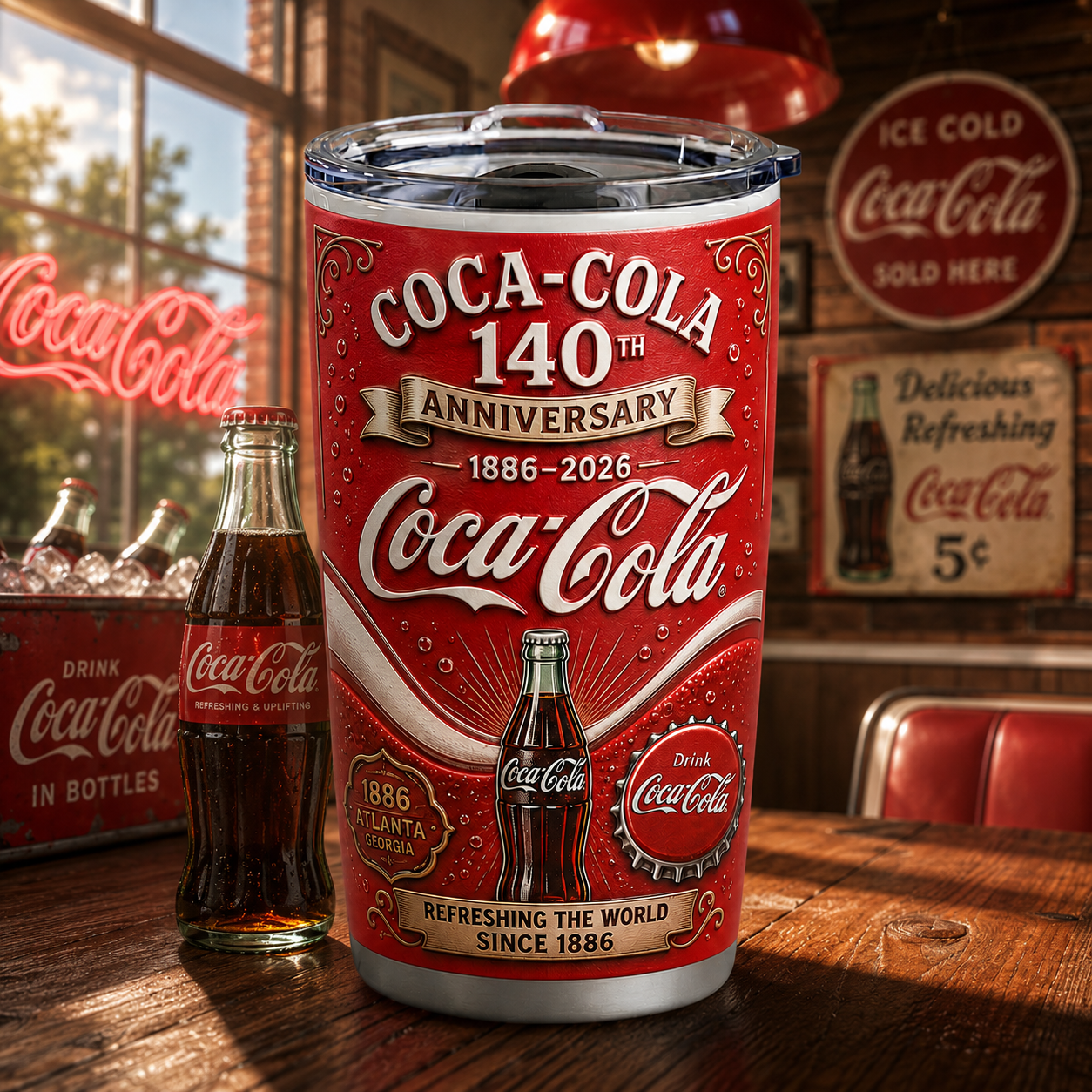 Cola 140th Anniversary Tumbler , Cola 20oz 30oz Cup