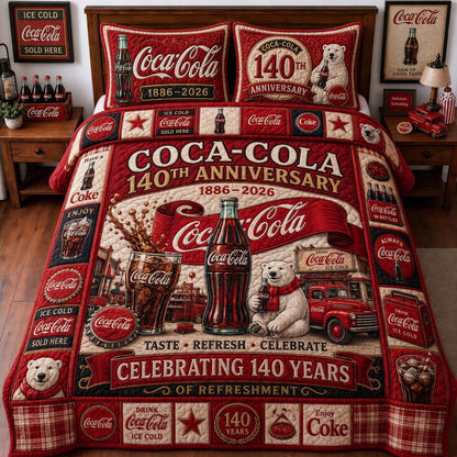 Cola 140TH Anniversary Pattern Bedding Set V2