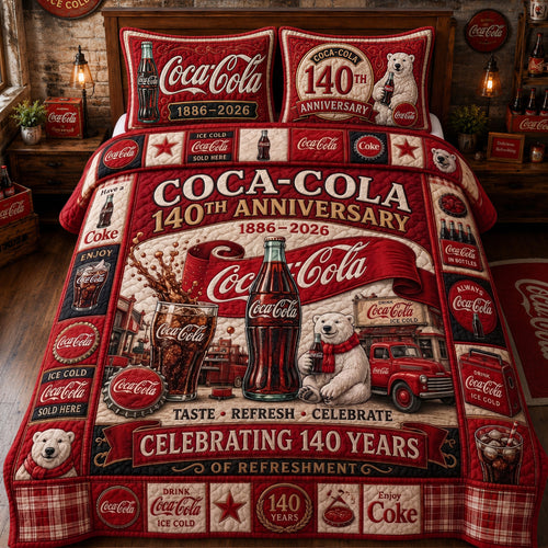 Cola 140TH Anniversary Pattern Bedding Set V2