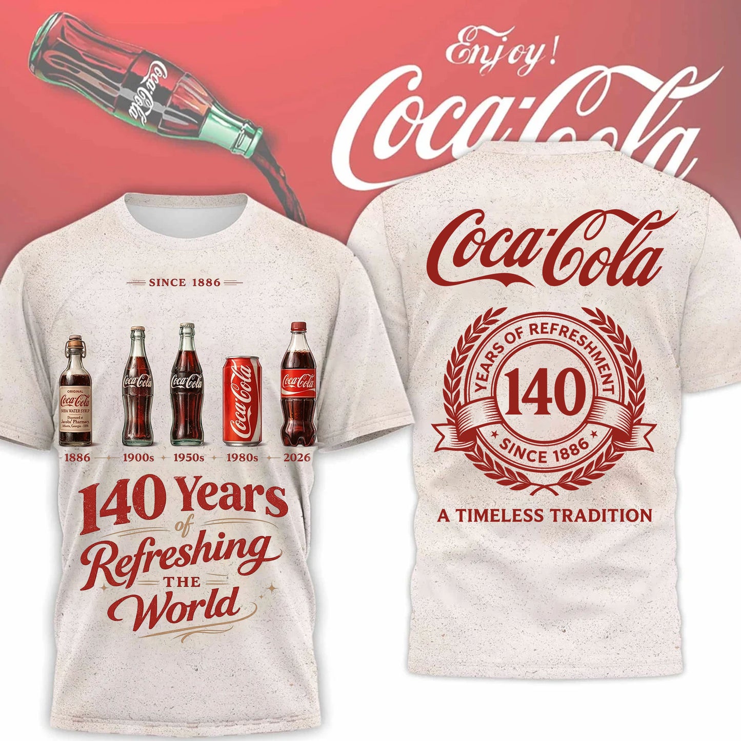 Cola 140th Anniversary Hoodie , Cola Sweatshirt , Cola T Shirt