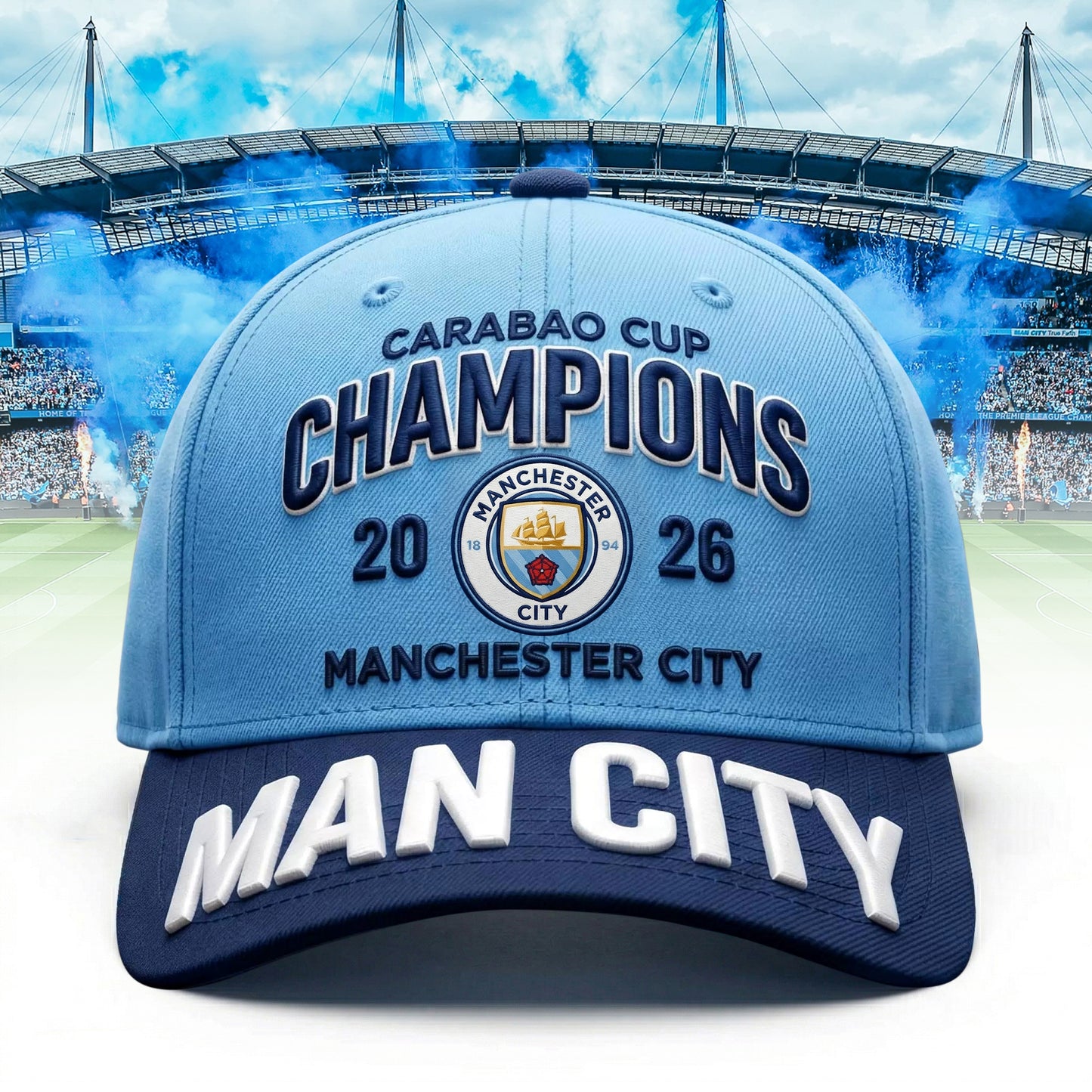 Man City Champions Cap , Man City Luxury Classic Cap