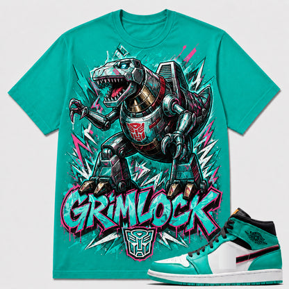 "GRIMLOCK" Shirt To Match AJ 1 Mid 'South Beach Turbo Green', AJ 1 Matching Shirt
