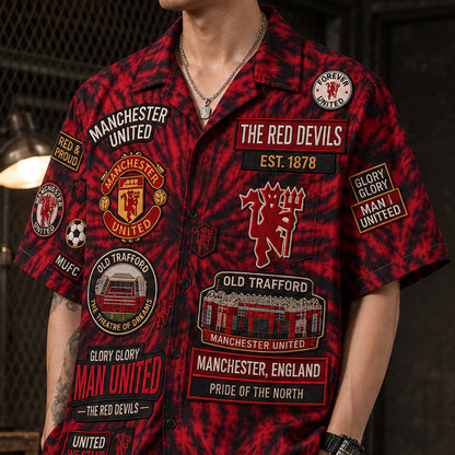 M.U The Red Devils EST. 1878 Hawaii Shirt Beach Short