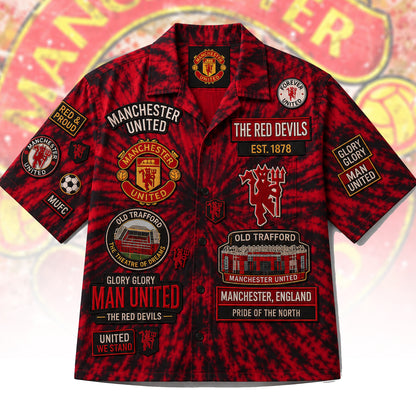 M.U The Red Devils EST. 1878 Hawaii Shirt Beach Short