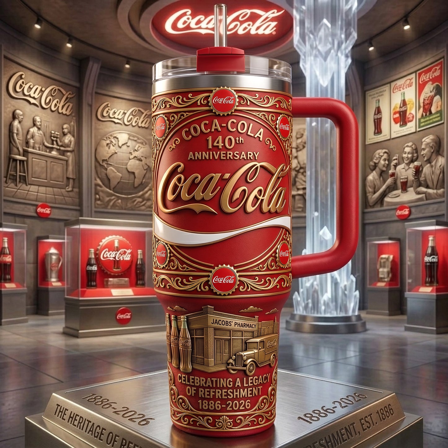 Cola 140th Anniversary Insulated Tumbler 30oz V27, Cola Tumbler 40oz