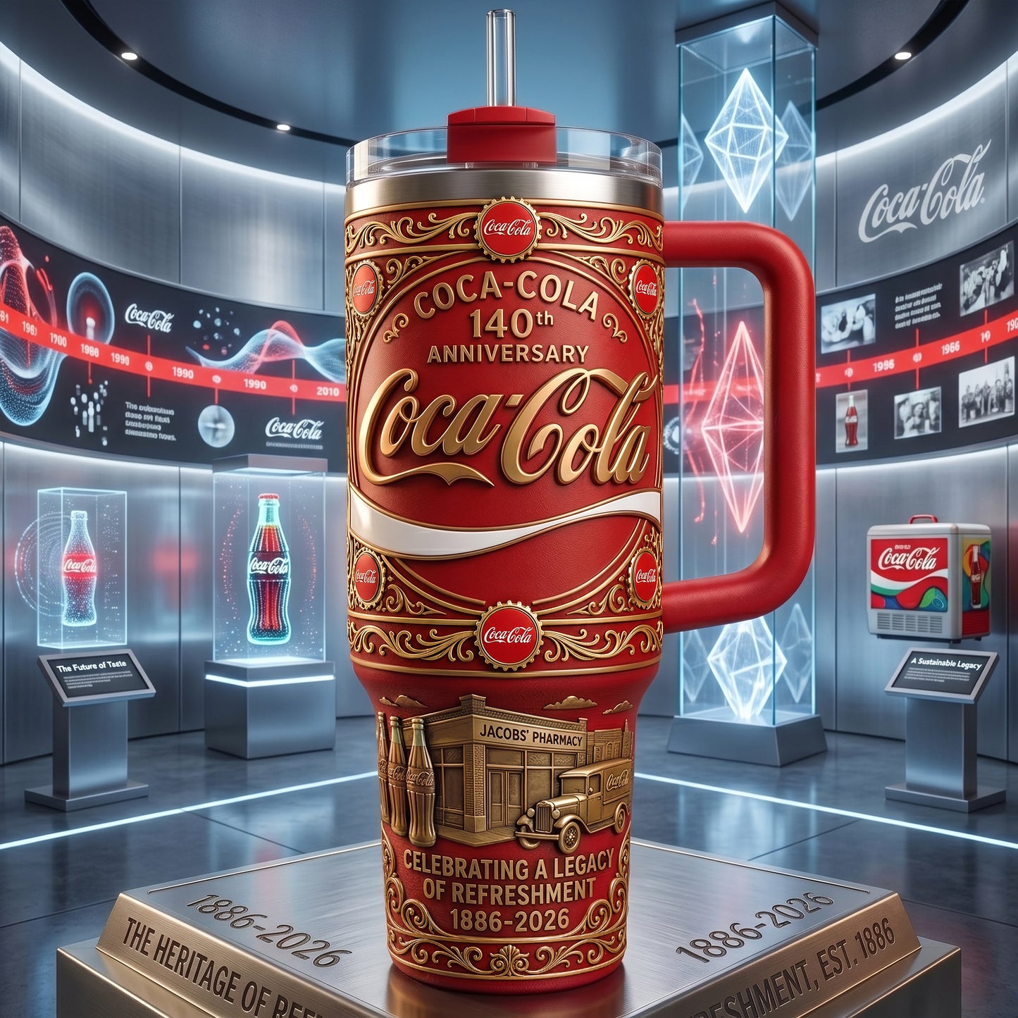 Cola 140th Anniversary Insulated Tumbler 30oz V27, Cola Tumbler 40oz