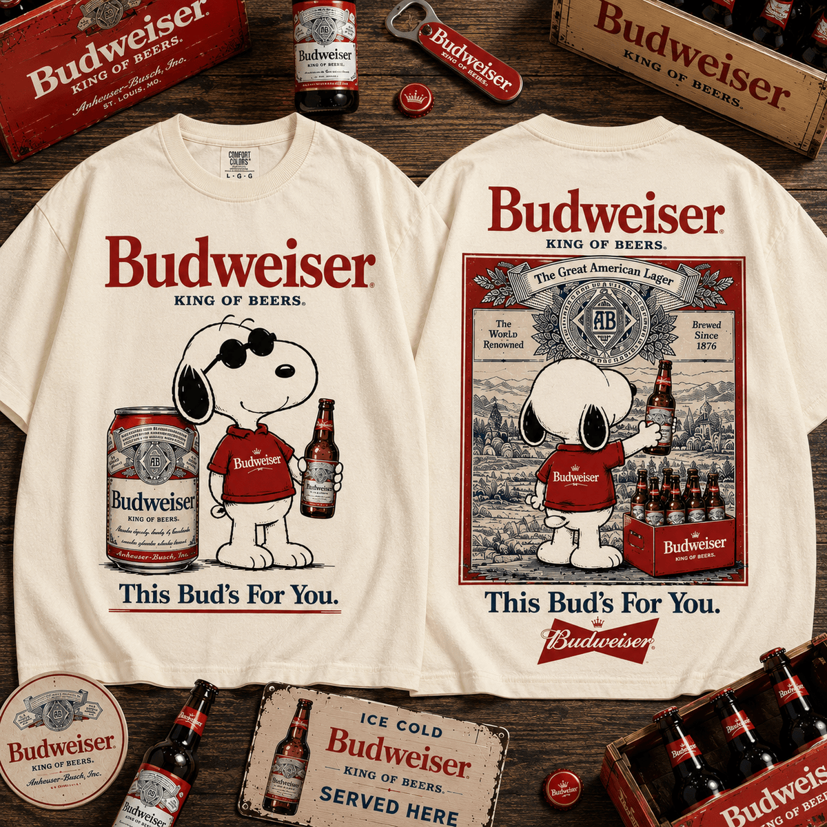 Bdweiser King Of Beers T-Shirt , Bdweiser T-Shirt 2026