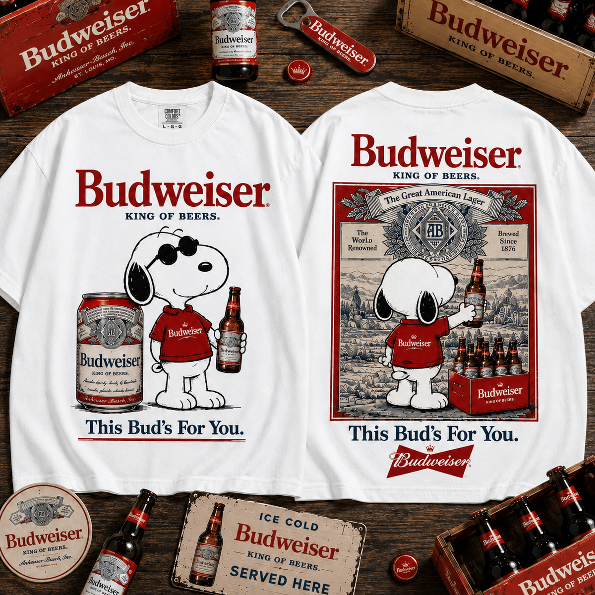 Bdweiser King Of Beers T-Shirt , Bdweiser T-Shirt 2026