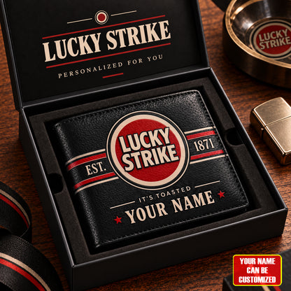 Lucky Strke It's Toasted Leather Wallet