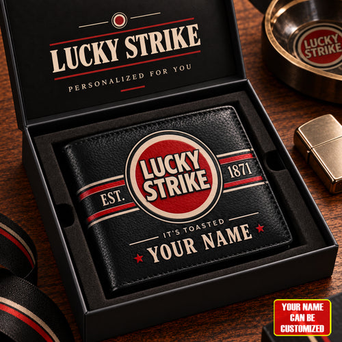 Lucky Strke It's Toasted Leather Wallet