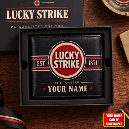 Lucky Strke It's Toasted Leather Wallet