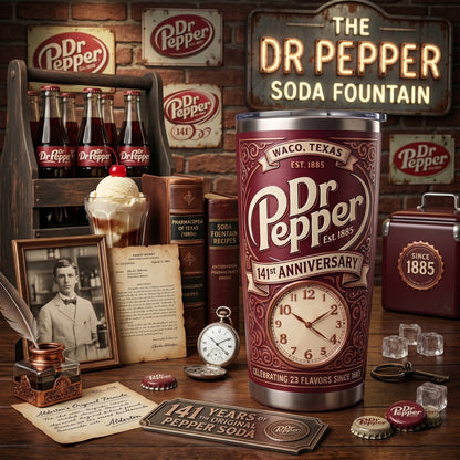 Dr Pepper 141st Anniversary Tumbler , Dr Pepper 20oz 30oz Cup