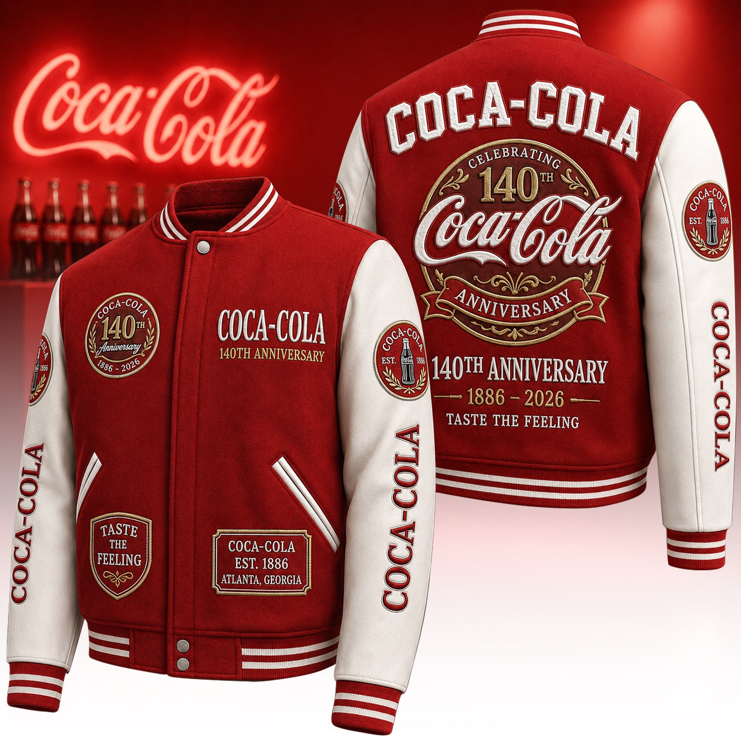Cola 140th Anniversary Baseball Jacket