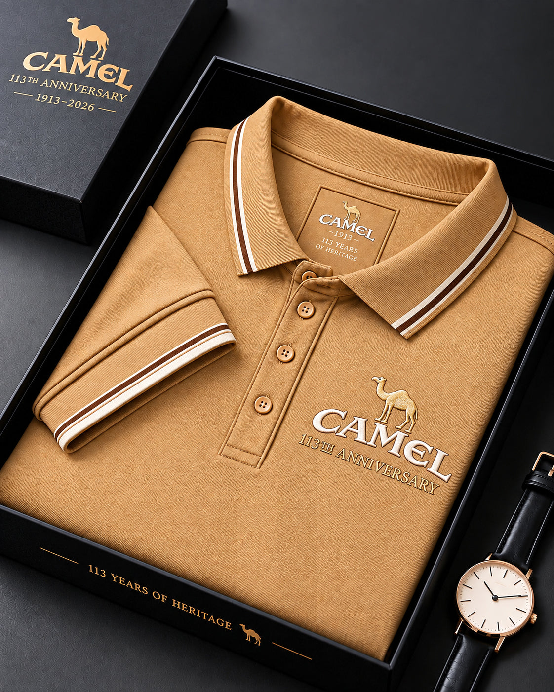 Camel 113th Anniversary Polo , Camel Shirt , Camel 1913 - 2026 Shirt