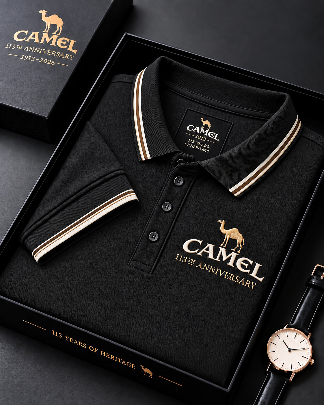 Camel 113th Anniversary Polo , Camel Shirt , Camel 1913 - 2026 Shirt