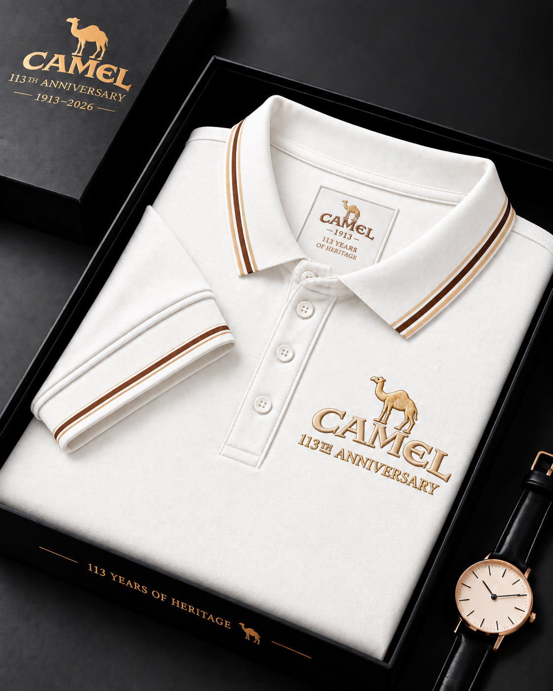 Camel 113th Anniversary Polo , Camel Shirt , Camel 1913 - 2026 Shirt