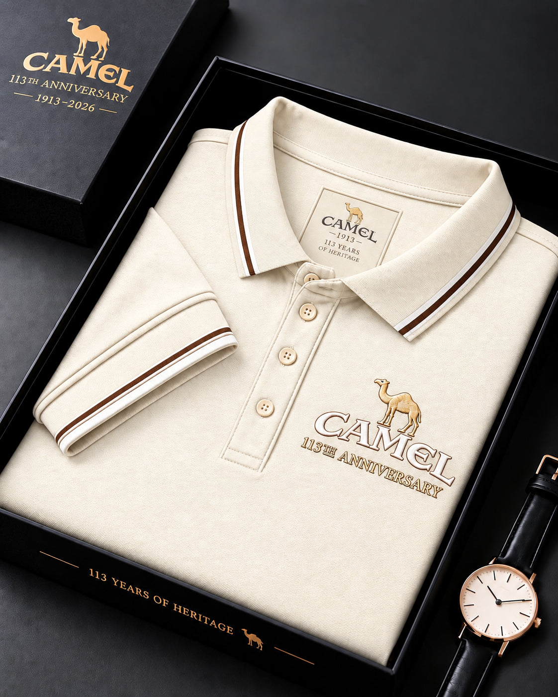 Camel 113th Anniversary Polo , Camel Shirt , Camel 1913 - 2026 Shirt