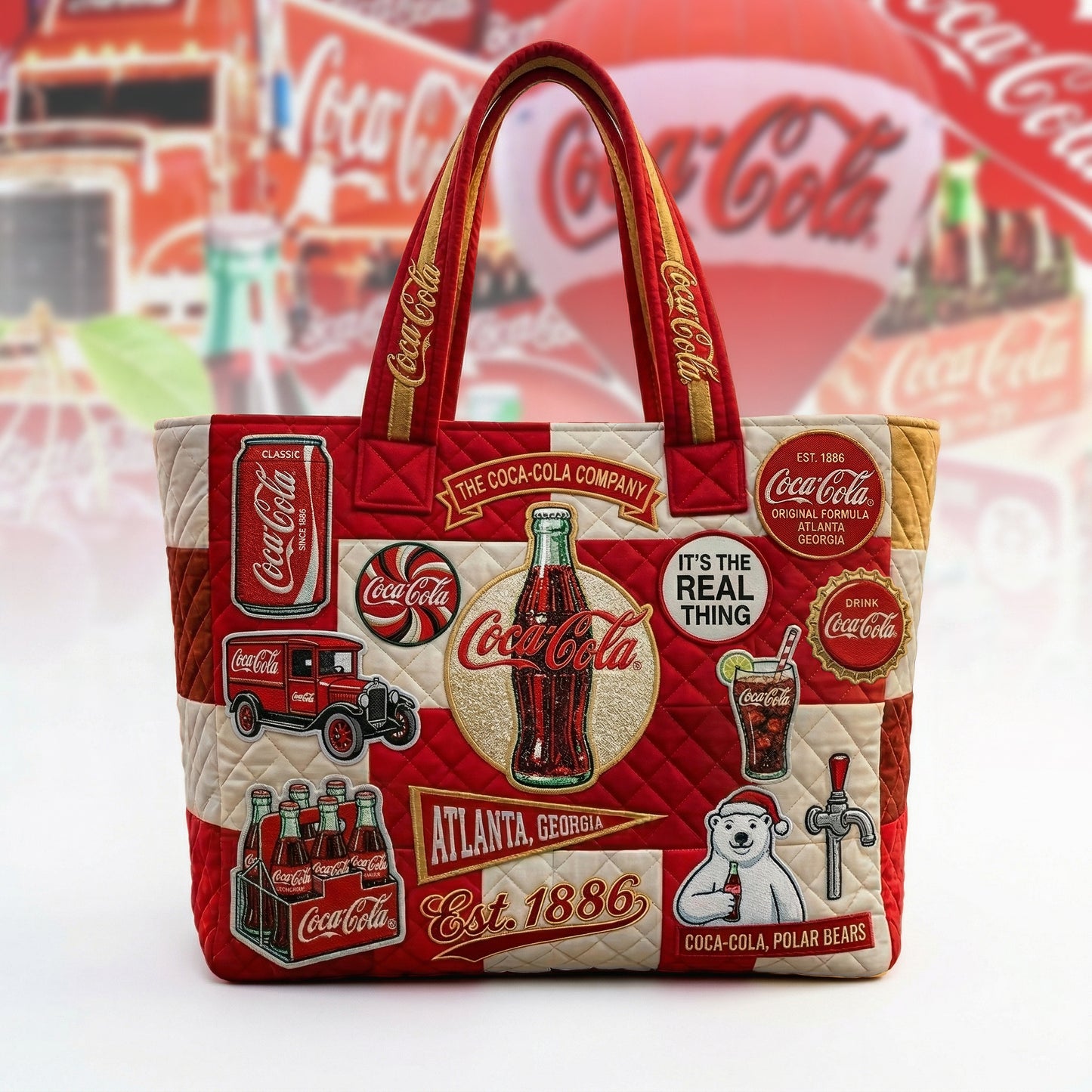 Cola EST. 1886 Quilted Tote Bag
