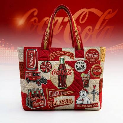 Cola EST. 1886 Quilted Tote Bag