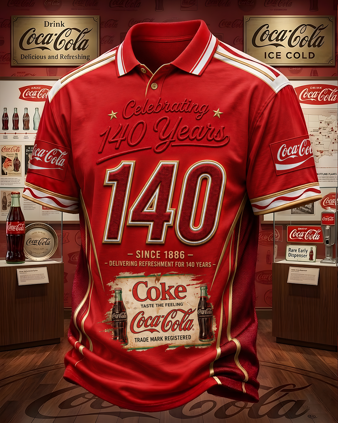 Cola 140th Anniversary Polo V7 , Cola Shirt , Cola 2026 Shirt