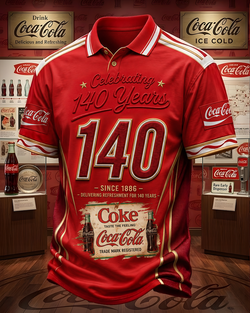 Cola 140th Anniversary Polo V7 , Cola Shirt , Cola 2026 Shirt
