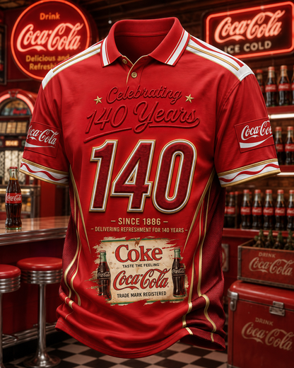 Cola 140th Anniversary Polo V7 , Cola Shirt , Cola 2026 Shirt