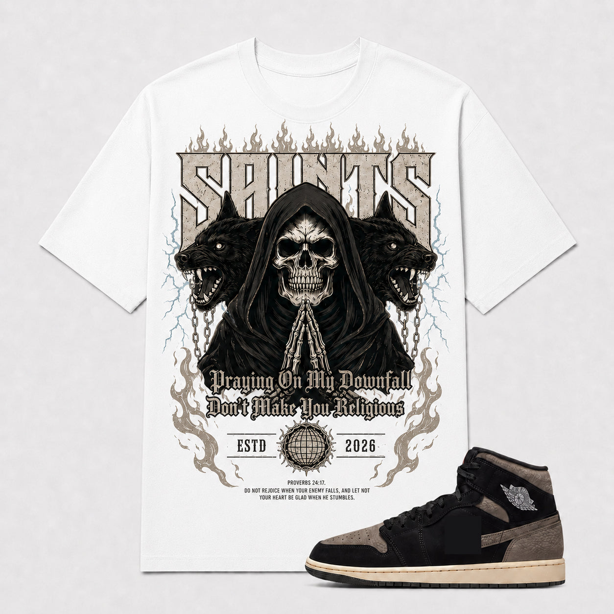 "SAINTS" Shirt To Match AJ 1 Mid SE, AJ 1 Matching Shirt