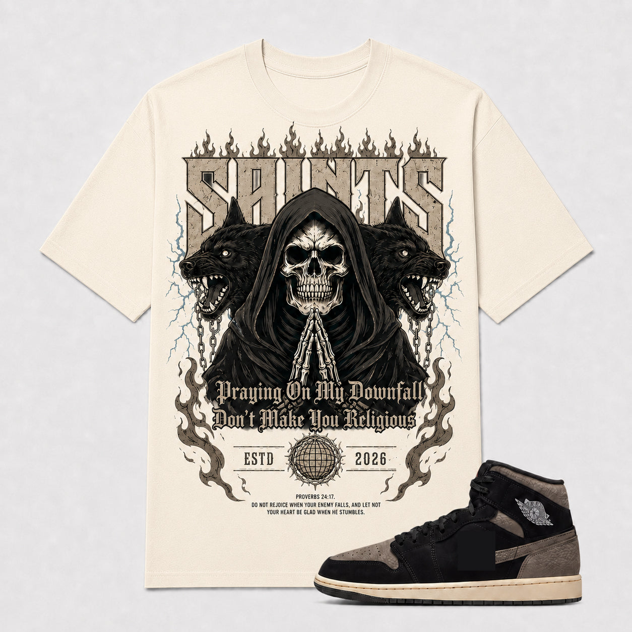 "SAINTS" Shirt To Match AJ 1 Mid SE, AJ 1 Matching Shirt