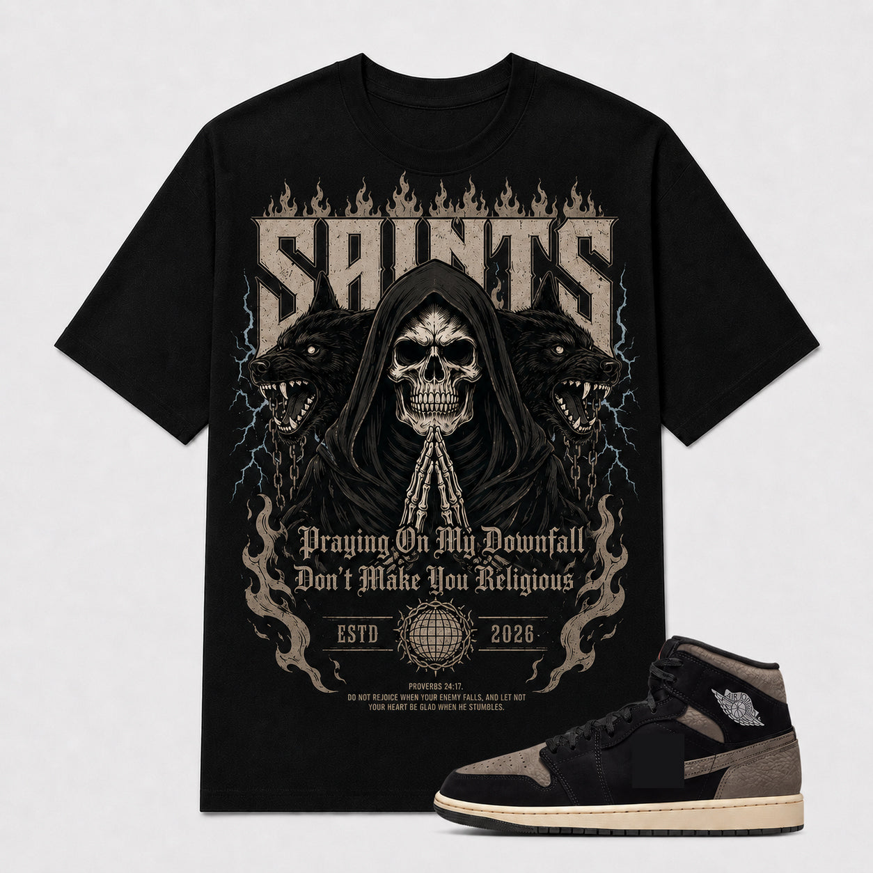 "SAINTS" Shirt To Match AJ 1 Mid SE, AJ 1 Matching Shirt