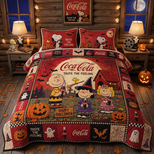 Cola Taste The Feeling X Snoopi And Friends Pattern Bedding Set V3
