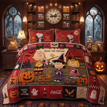 Cola Taste The Feeling X Snoopi And Friends Pattern Bedding Set V3