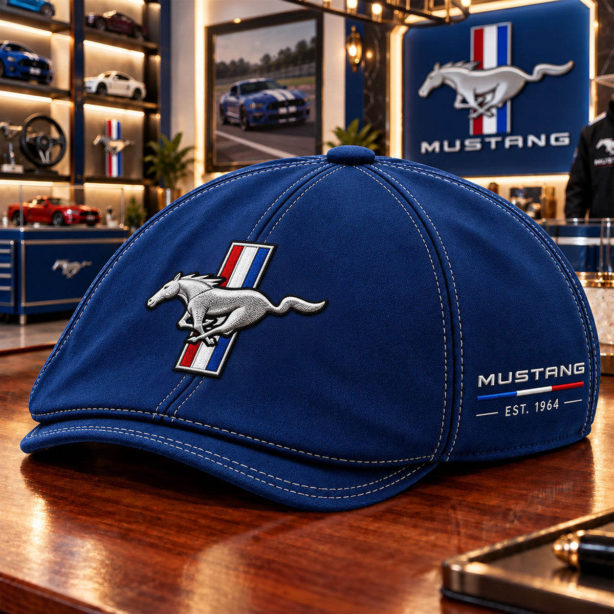 FRD Mustng Ivy Cap , Racing Flat Cap