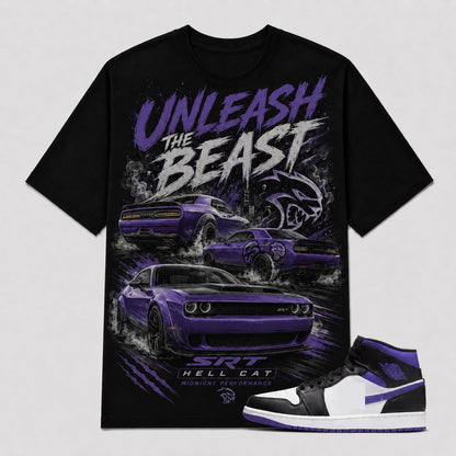 "SRT HELLCAT" Shirt To Match AJ 1 Mid Court Purple, AJ 1 Matching Shirt