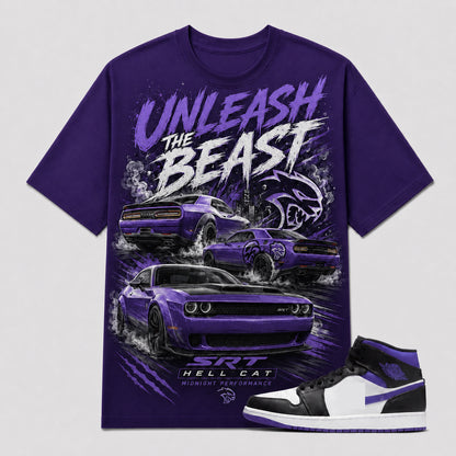 "SRT HELLCAT" Shirt To Match AJ 1 Mid Court Purple, AJ 1 Matching Shirt