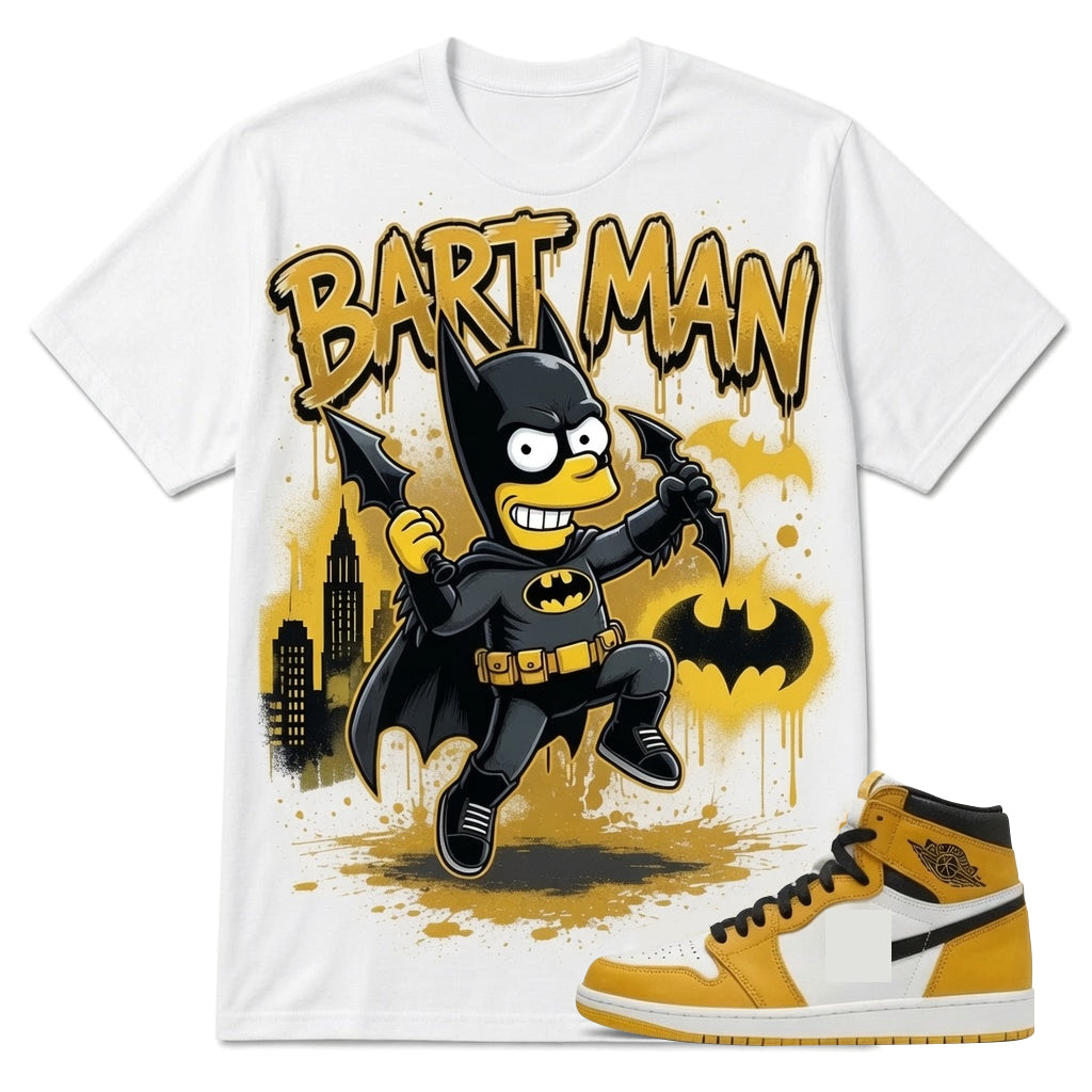 "BART MAN" Shirt To Match AJ 1 High Yellow Ochre, AJ 1 Matching Shirt