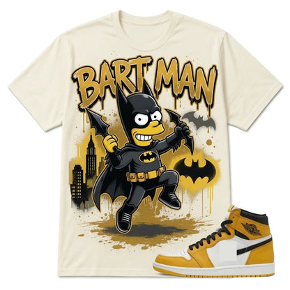 "BART MAN" Shirt To Match AJ 1 High Yellow Ochre, AJ 1 Matching Shirt