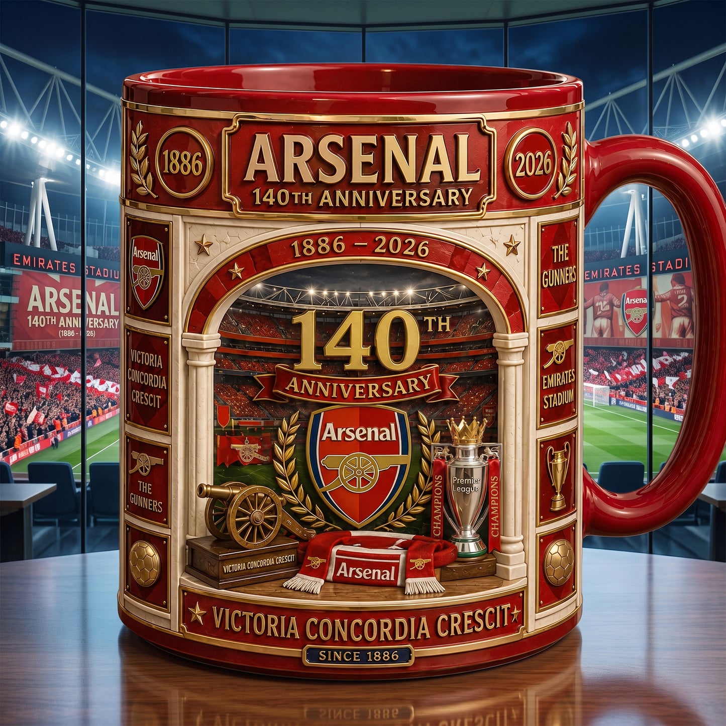 Ars 140th Anniversary Accent Mug , Cream Mug Gifts , Holiday Gifts V2
