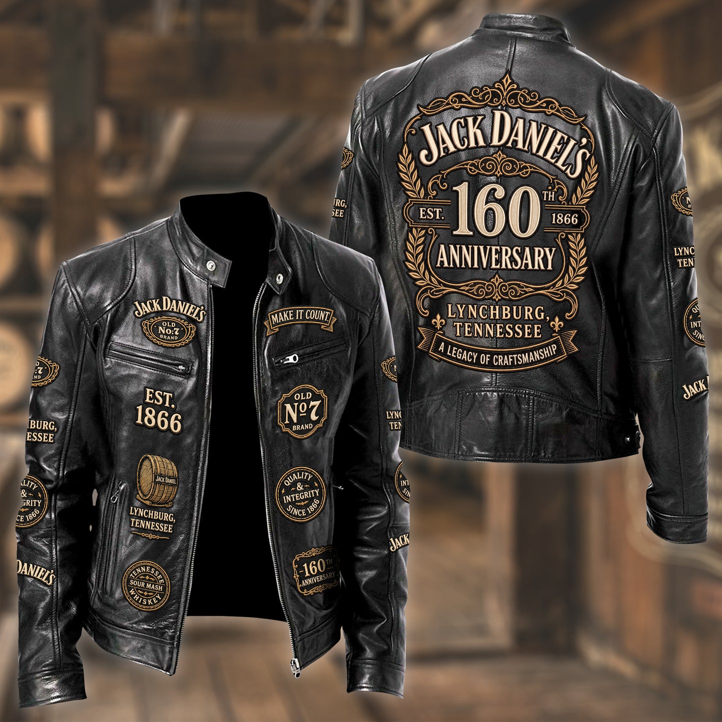 Jack Dani 160th Anniversary Collar Leather Jacket V10