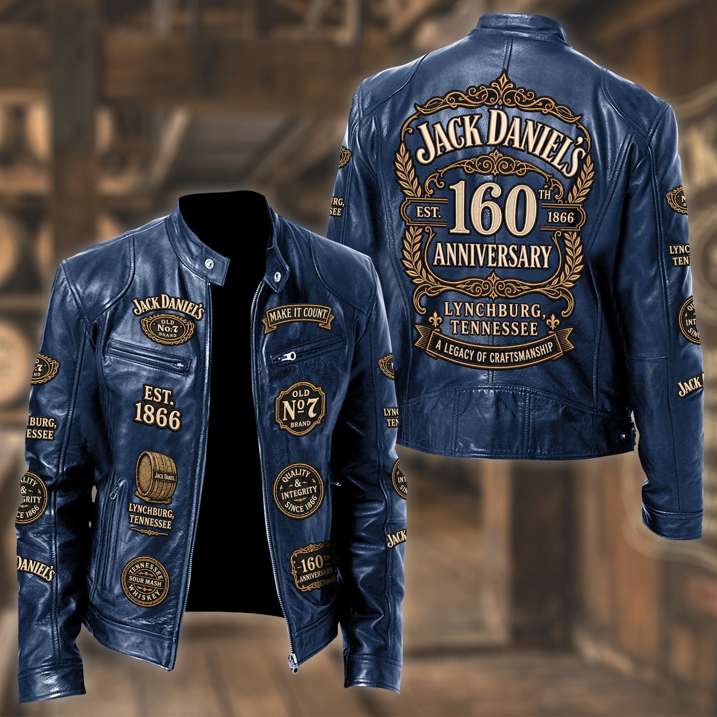Jack Dani 160th Anniversary Collar Leather Jacket V10