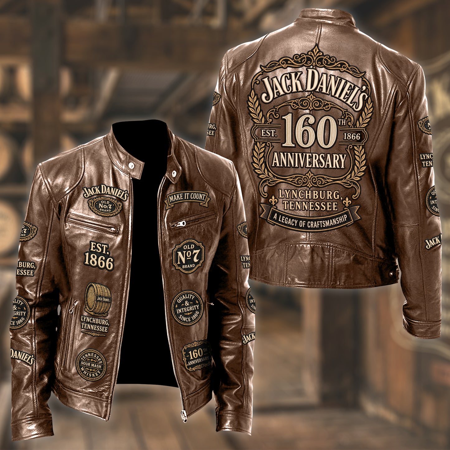 Jack Dani 160th Anniversary Collar Leather Jacket V10