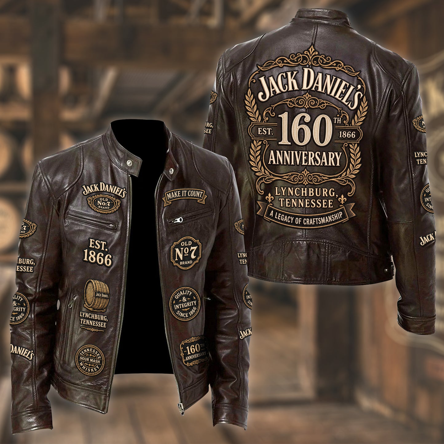 Jack Dani 160th Anniversary Collar Leather Jacket V10