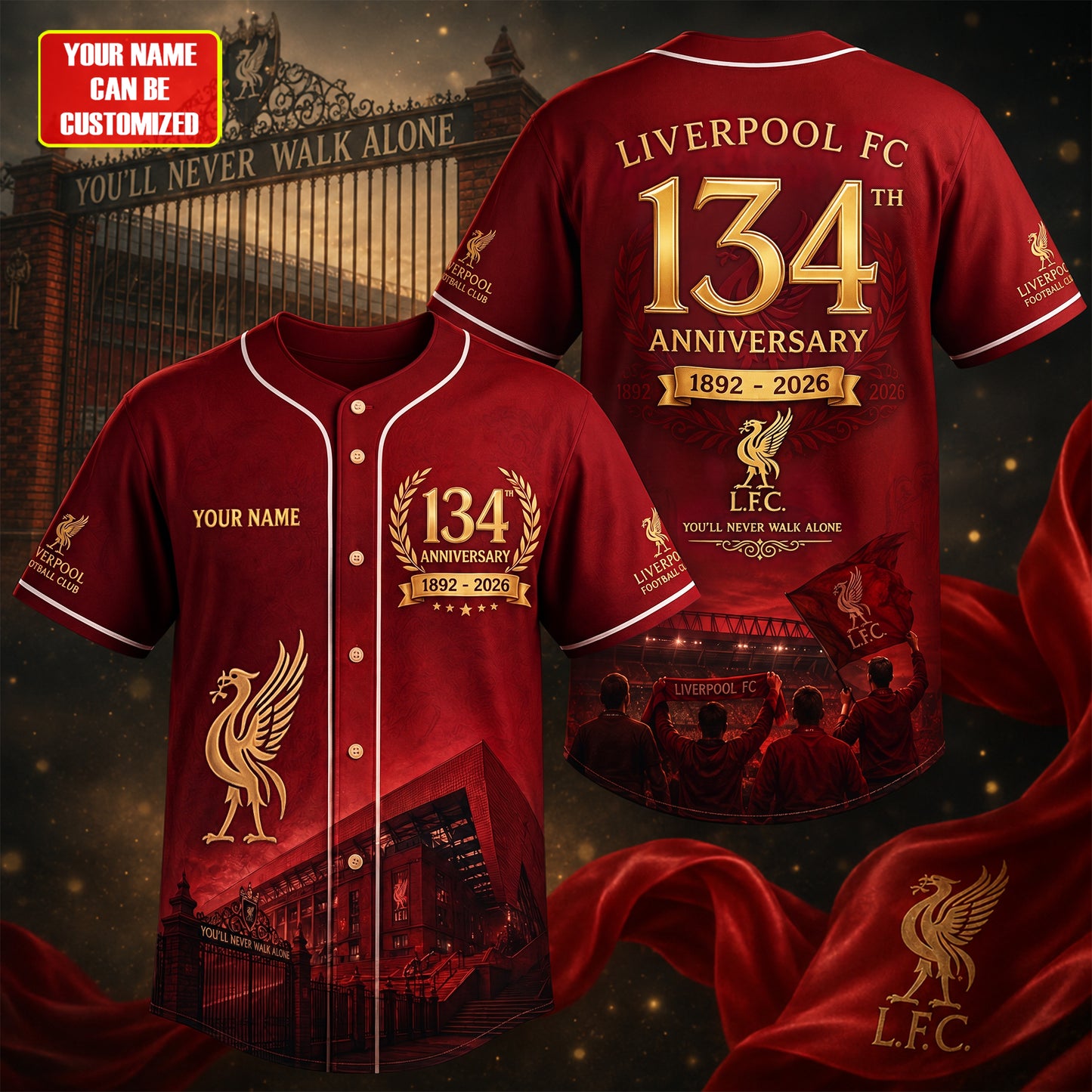 L.V.P 134th Anniversary Baseball Jersey Shirt