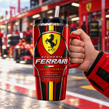 Scuderia Ferrar Insulated Tumbler 30oz , Racing Tumbler 40oz