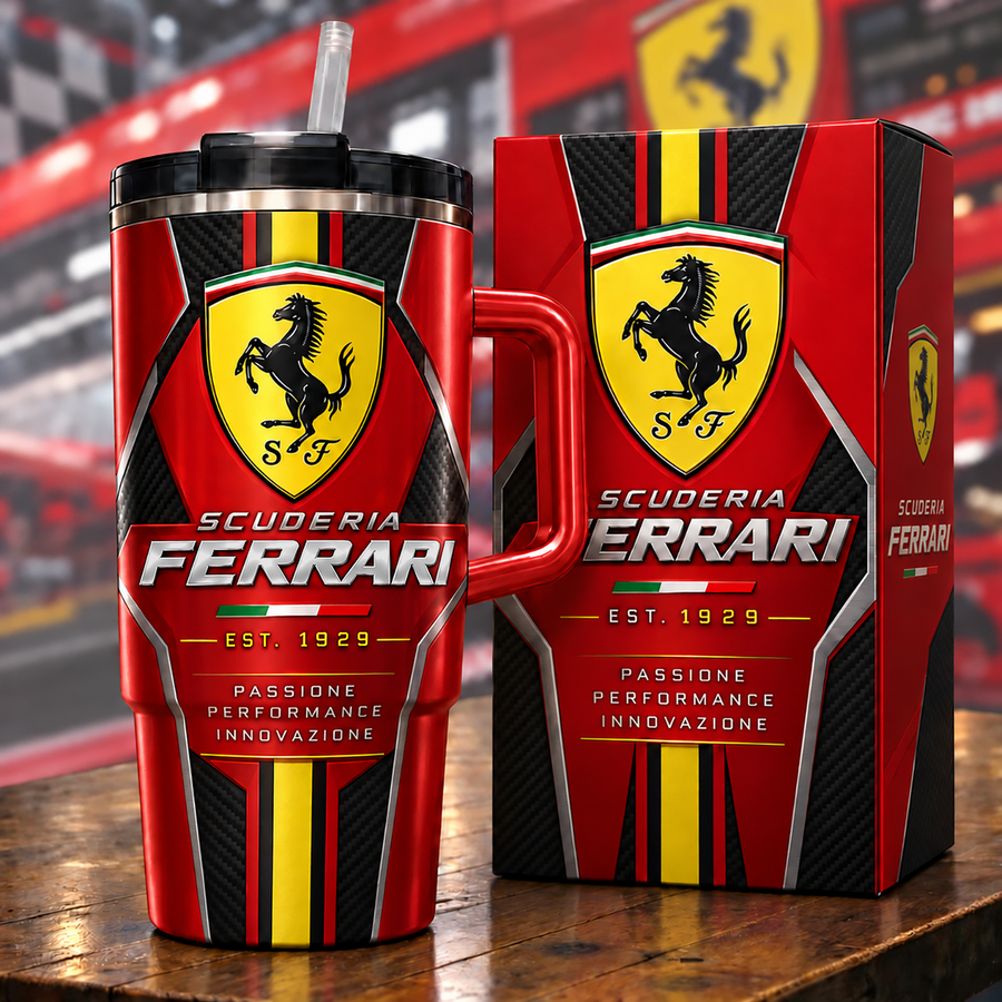 Scuderia Ferrar Insulated Tumbler 30oz , Racing Tumbler 40oz