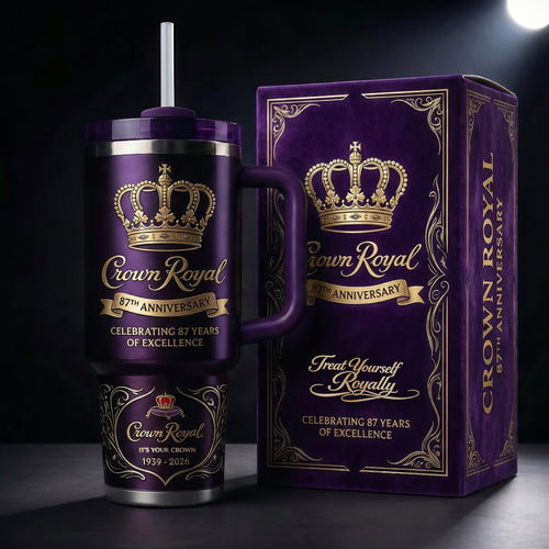 Crown Roy 87TH Anniversary Insulated Tumbler 30oz , Crown Roy Tumbler 40oz