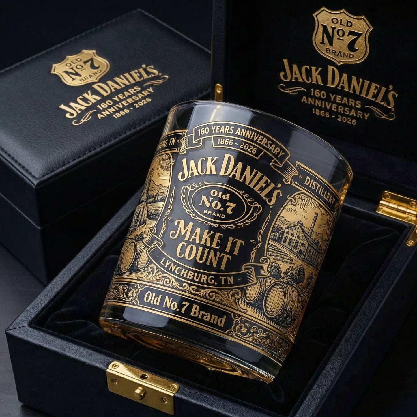 Jack Dani 160TH Anniversary Glass , Jack Dani Glass
