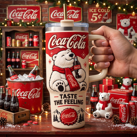 Cola Taste The Feeling Insulated Tumbler 30oz , Cola Tumbler 40oz